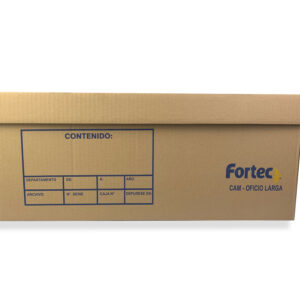 Caja de cartón larga con tapa fortec