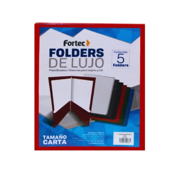 Folder Carta Lux Vino, Paquete con 5
